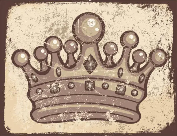 Vector illustration of Grunge Crown