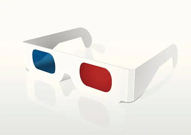 Vector illustration of 3d glasses