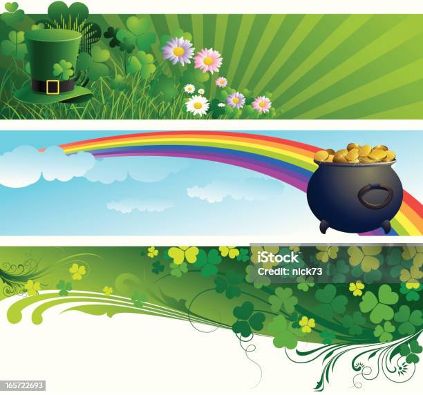 St Patrick S Day Banner - Arte vetorial de stock e mais imagens de Arco-Íris - Arco-Íris, Ilustração, Panela - Utensílio