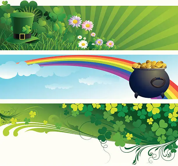 Vector illustration of St Patrick’s day  Banner