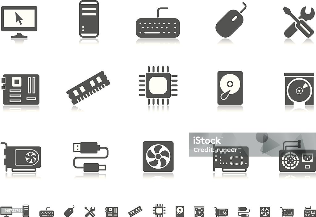 Computer icons | Pictoria series Pictogram (pictogramme) style icons for your professional design services Clip Art stock vector