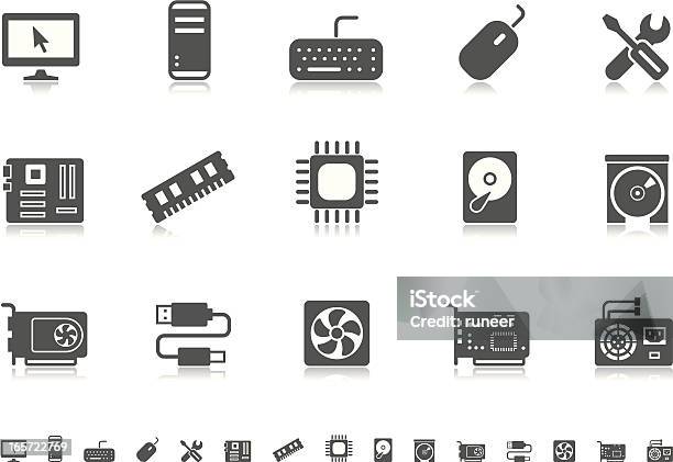 Computer Icons Pictoria Series Stock Illustration - Download Image Now - Clip Art, Hard Drive, CD-ROM