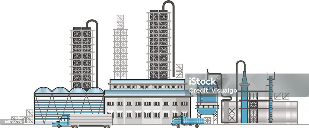 工場 - 化学工場のロイヤリティフリーベクトルアート