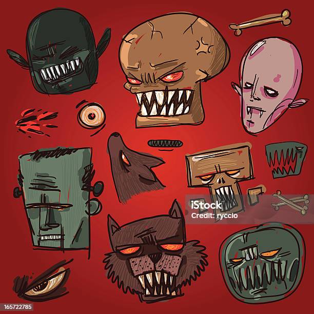 Evil Design Elements Stock Illustration - Download Image Now - Animal, Animal Blood, Animal Body Part