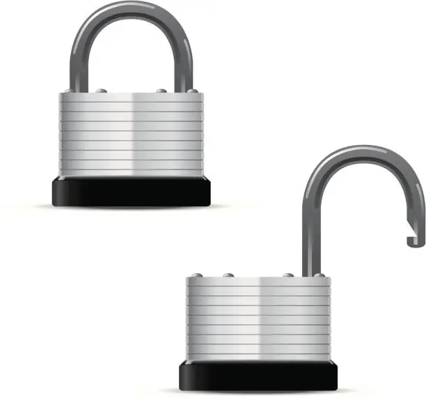 Vector illustration of Padlock Icons