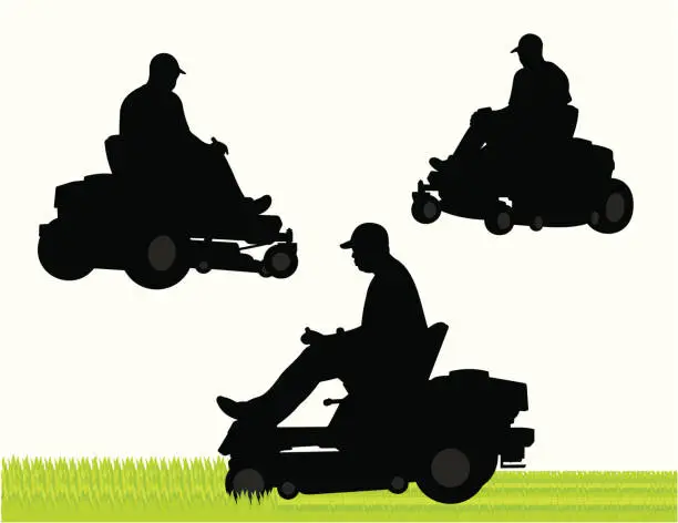 Vector illustration of Commercial Lawn Service