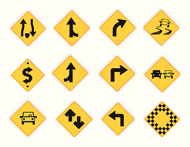 ilustrações de stock, clip art, desenhos animados e ícones de universal ícones de sinais de estrada - avenue sign