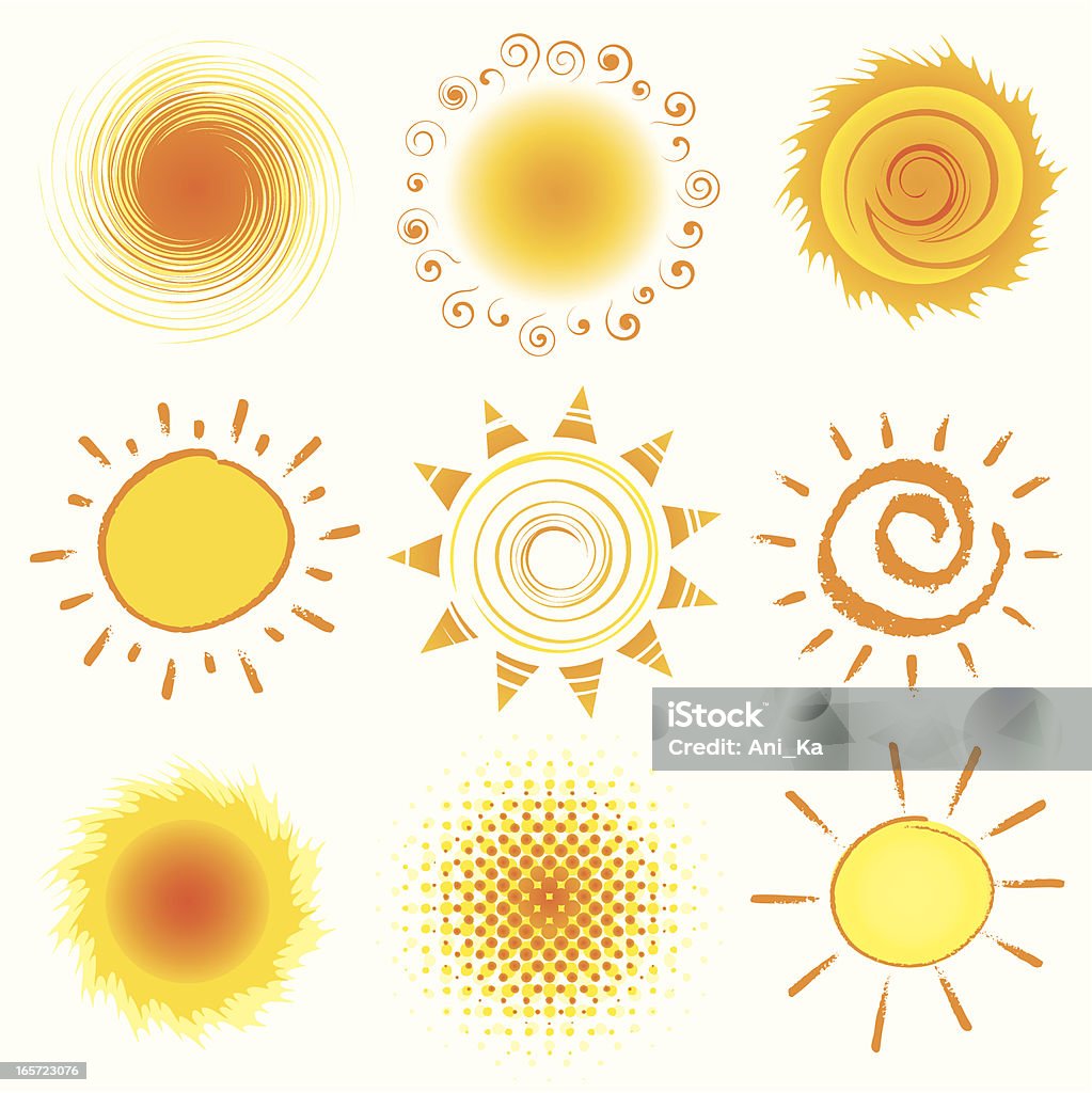 Sun-designs - Lizenzfrei Abstrakt Vektorgrafik