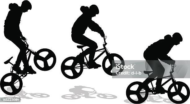 Ilustración de Bmx Motociclista Haciendo Un Bunny Hop y más Vectores Libres de Derechos de Bicicleta BMX - Bicicleta BMX, Silueta, Andar en bicicleta