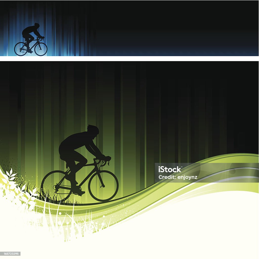 Sfondo bicicletta - arte vettoriale royalty-free di Andare in mountain bike