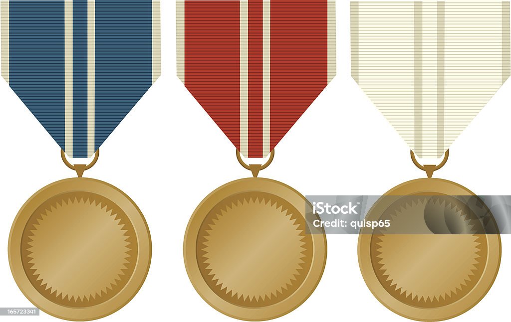 Puste nagrodę Medal zestaw - Grafika wektorowa royalty-free (Bez ludzi)