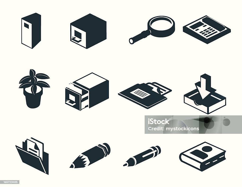 Office Icons A set of royalty-free office and business and communication icons. Icon Symbol stock vector