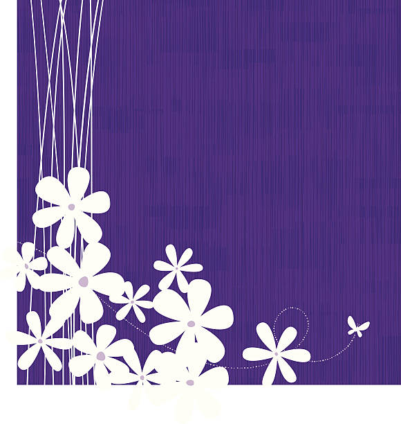floral Fundo roxo - ilustração de arte em vetor