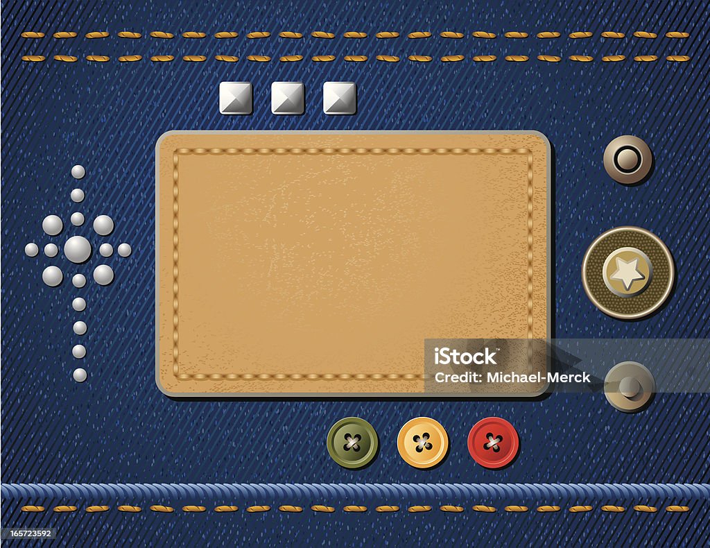 Denim Design Element Denim Design Elements Stock Illustration - Download Image Now - Sewing ...