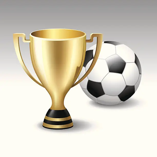 Vector illustration of Football Trophy