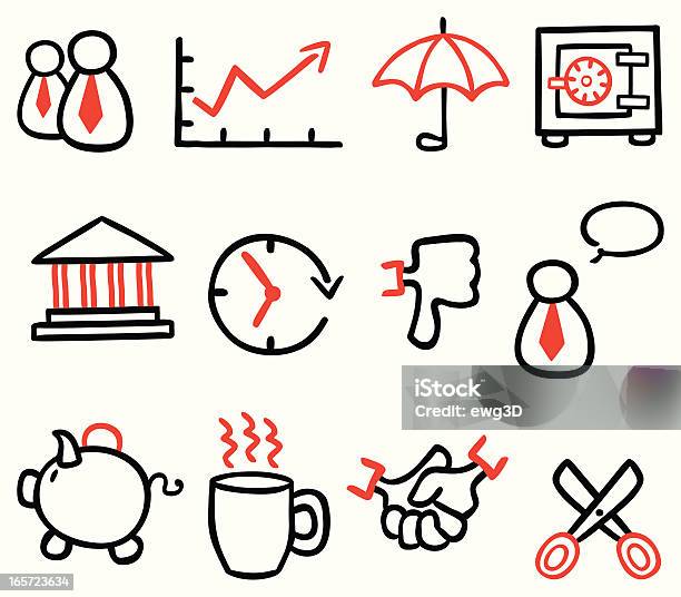 Business Icons Stock Illustration - Download Image Now - Graph, Icon Symbol, Moving Down