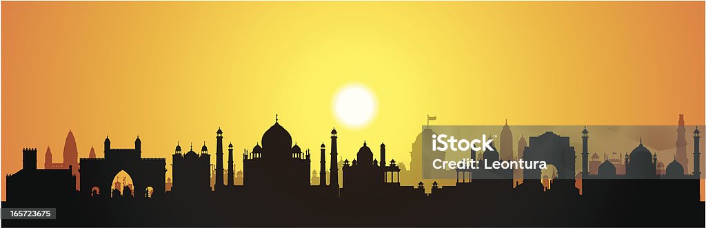 India (Buildings Are Detailed, Moveable and Complete) City of Indian monuments. Each building is separate, complete and highly detailed. India stock vector