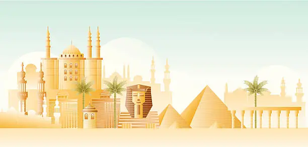 Vector illustration of Egypt scenery