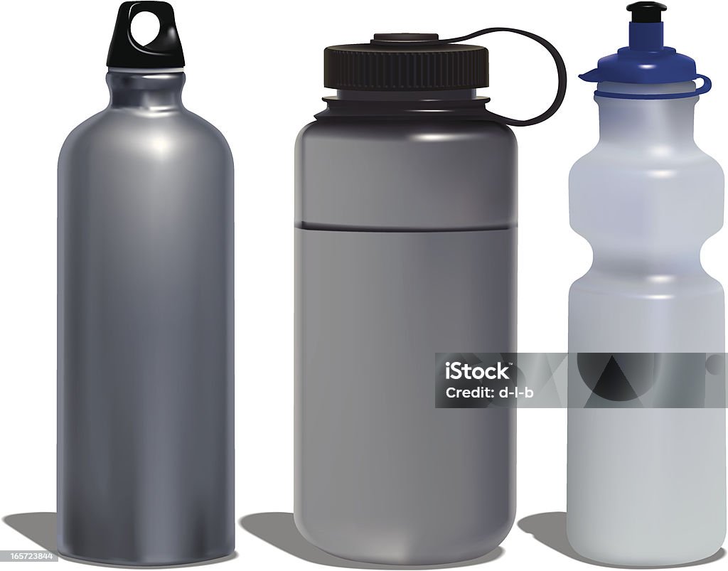 Botellas de agua - arte vectorial de Botella de agua libre de derechos
