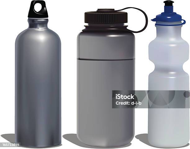 Ilustración de Botellas De Agua y más Vectores Libres de Derechos de Botella de agua - Botella de agua, Botella, Deporte