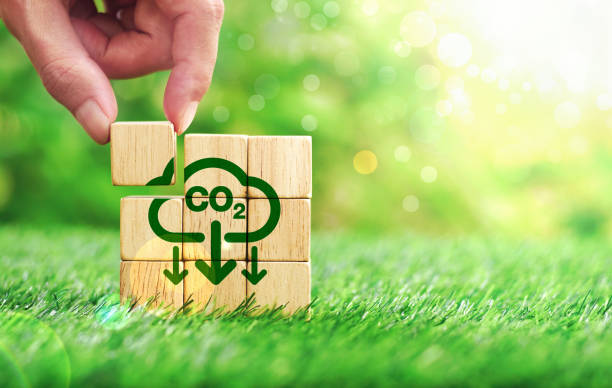 istock CO2 emission reduction concept with environmental icons, global warming, climate change ,sustainable development, carbon footprint, Greenhouse,connectivity, renewable energy green business background. 1657239315