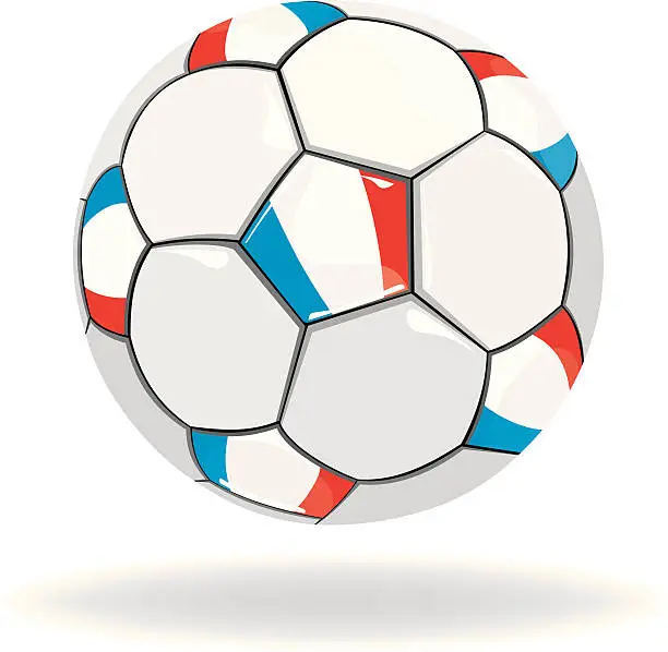 Vector illustration of France Flag Soccer Ball