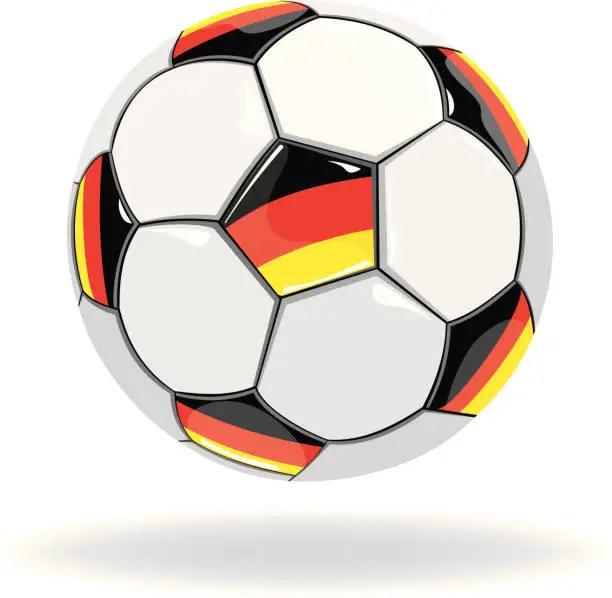 Vector illustration of Germany Flag Soccer Ball