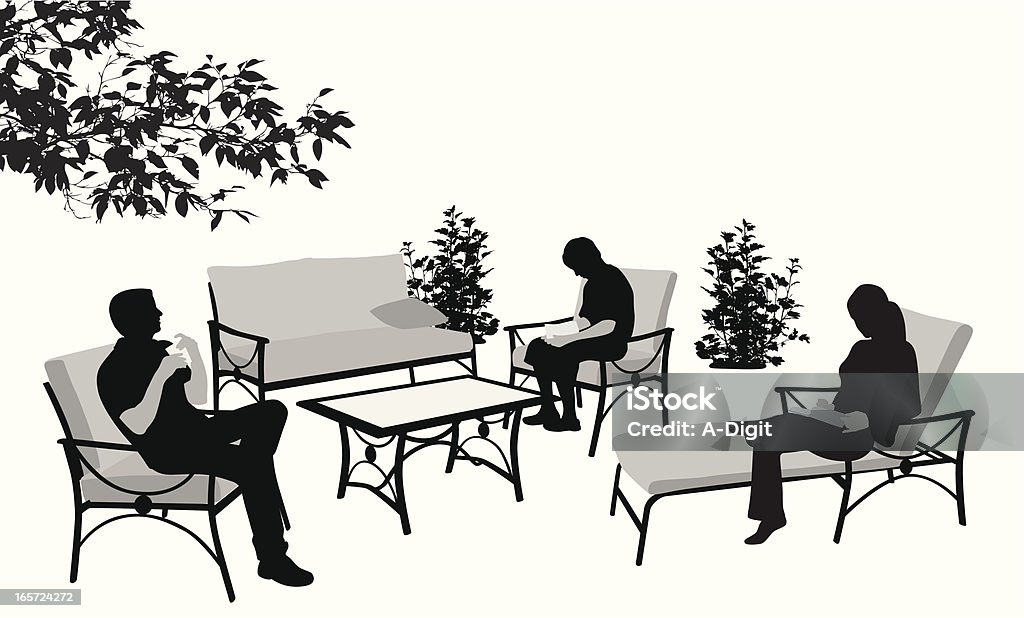 OutdoorFurniture - arte vectorial de Adulto libre de derechos