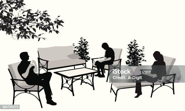 Outdoorfurniture - Arte vetorial de stock e mais imagens de Adulto - Adulto, Ao Ar Livre, Banda desenhada - Produto Artístico