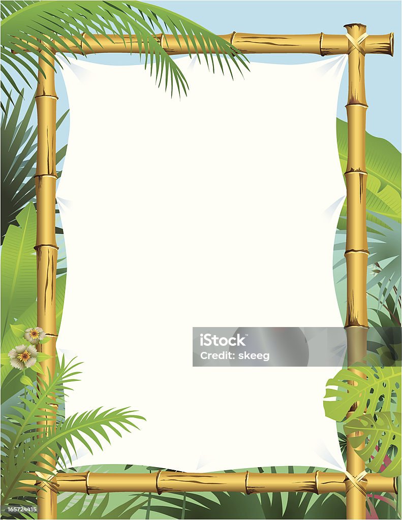 Quadro de bambu - Vetor de Bambu royalty-free