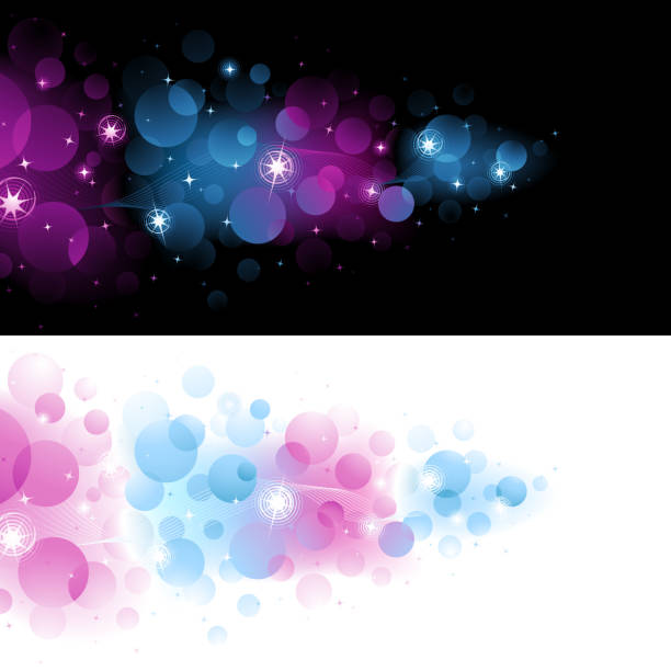 Sparkle Bokeh Light Banners vector art illustration