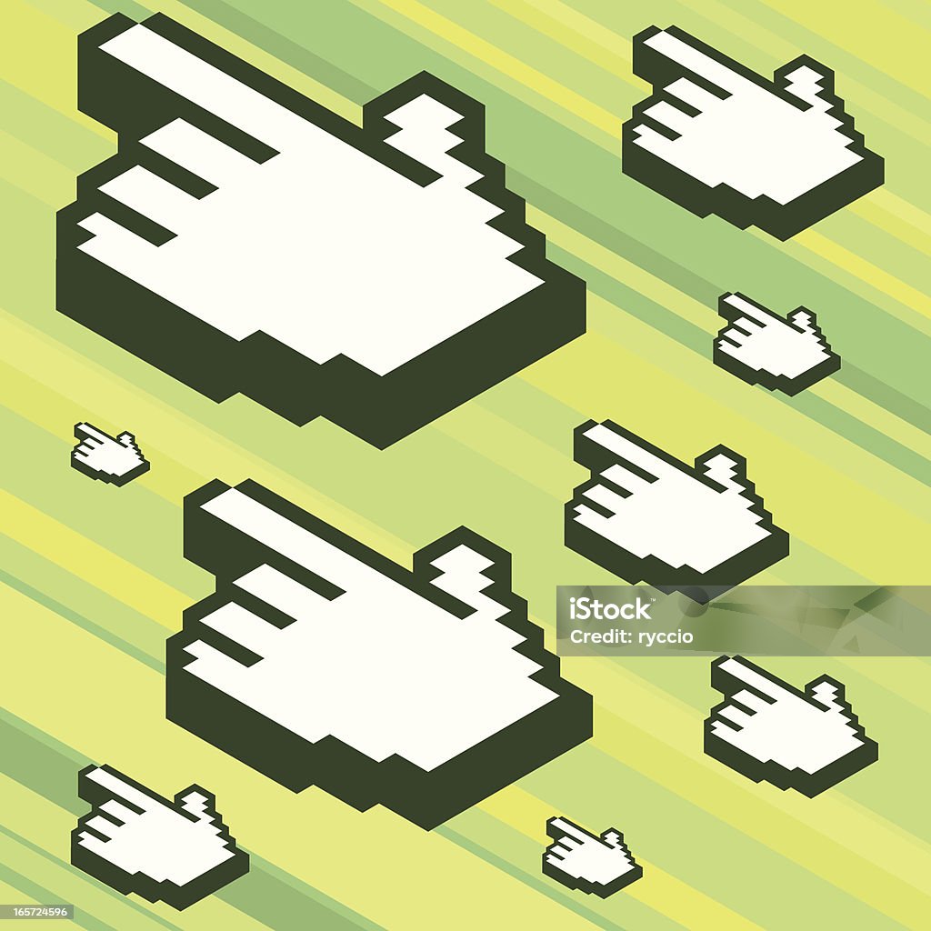 clicktrough and clickrate A lot of click hands. Advertisement stock vector