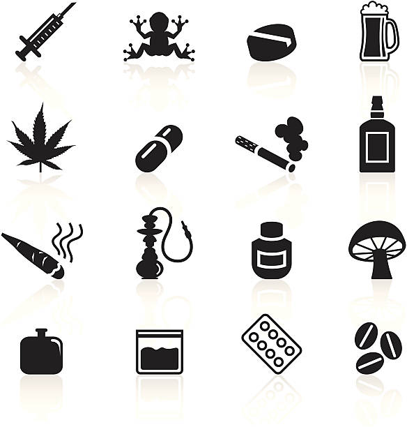 ilustrações de stock, clip art, desenhos animados e ícones de preto símbolos-fármacos - ecstasy