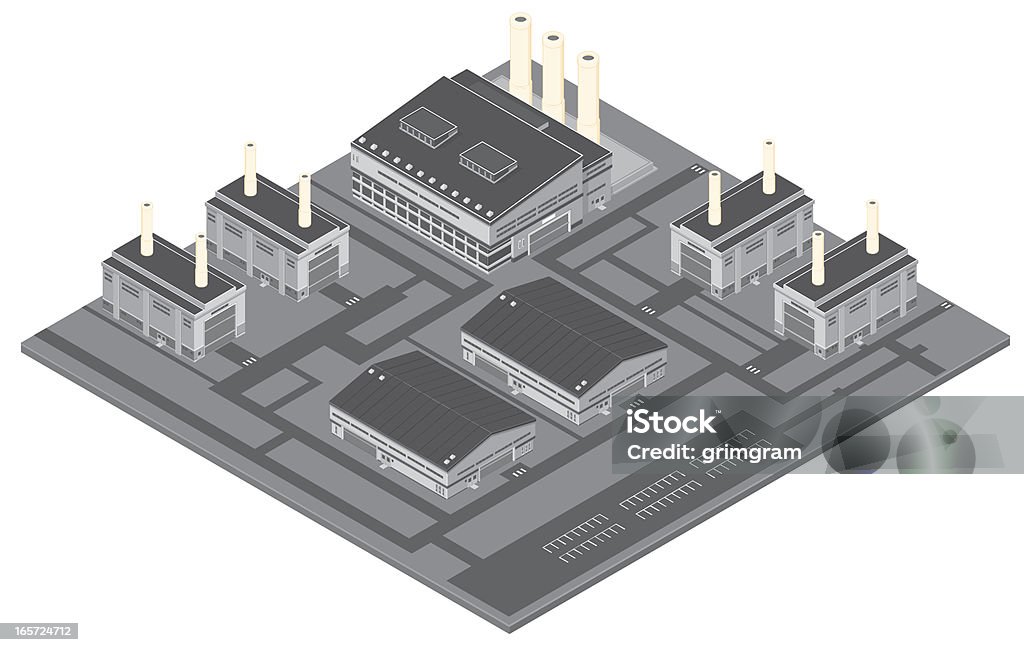 Elektrownia - Grafika wektorowa royalty-free (Rzut izometryczny)