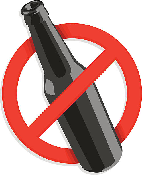 No Alcohol Sign Stock Illustration - Download Image Now - Alcohol Free,  Alcohol - Drink, Forbidden - iStock