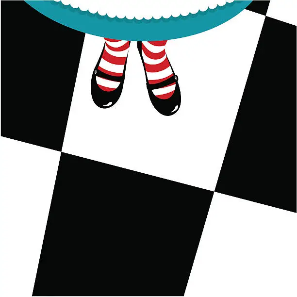 Vector illustration of Alice in Wonderland