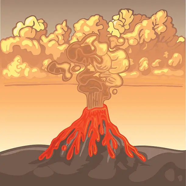 Vector illustration of Volcano