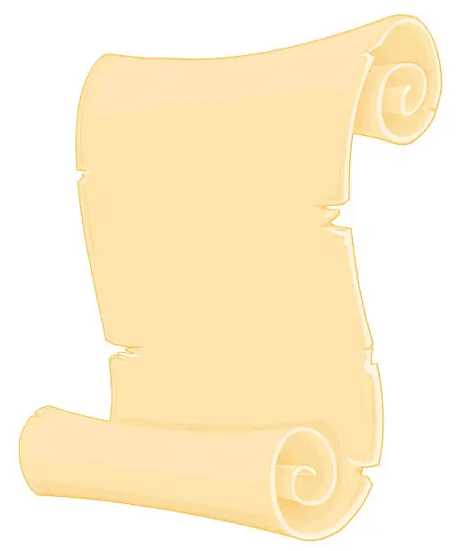 Vector illustration of Old Paper Papyrus Scroll