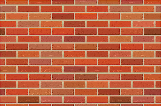 бесшовные кирпичной стены рисунком - backgrounds red textured brick wall stock illustrations