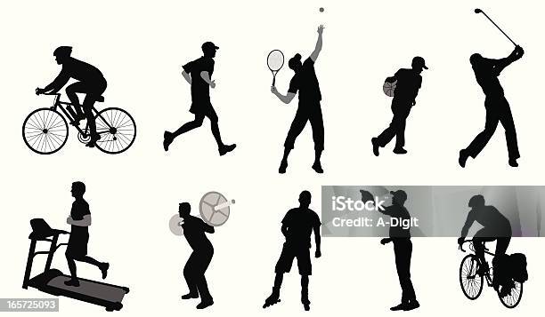 Different Sports Vector Silhouette Stock Illustration - Download Image Now - In Silhouette, Vector, Baseball - Ball