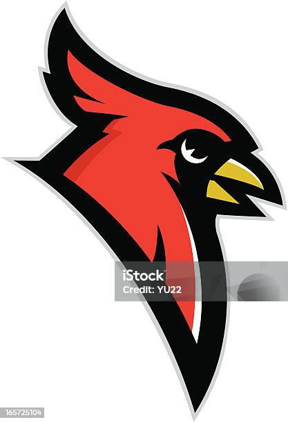 Cardinal Head Mascot Stock Illustration - Download Image Now - Cardinal - Bird, Red, Mascot