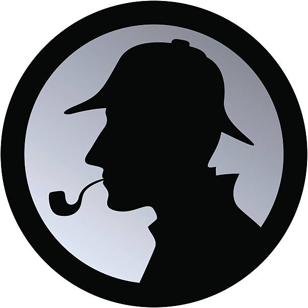 Sherlock Holmes/Detective - ilustración de arte vectorial