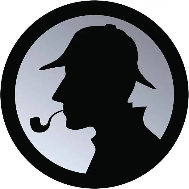 Vector illustration of Sherlock Holmes / Detective