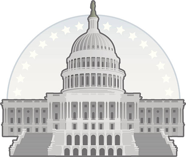 Capitol Building vector art illustration