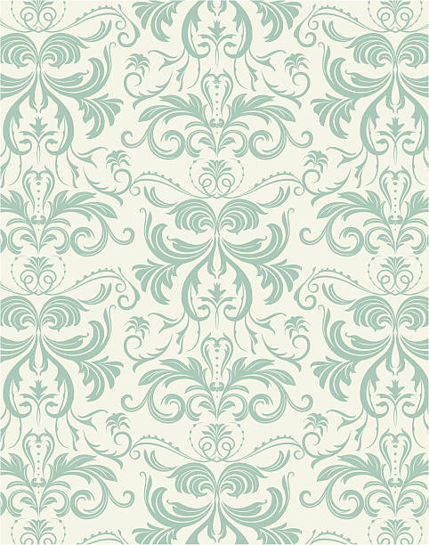 victoria floral pattern vector art illustration