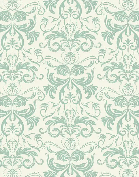 Vector illustration of victoria floral pattern