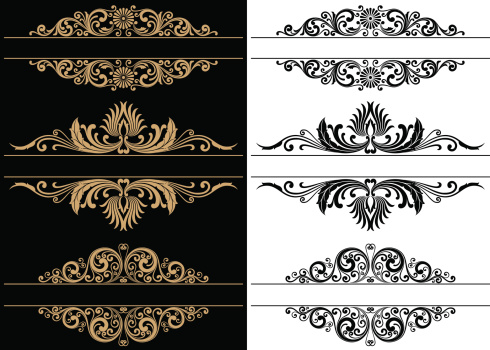 Illustration of beautiful Decorative Border, all elements is individual objects, used simple gradient colors, No transparencies. Hi res jpeg included. User can edit easily, Please view my profile.
