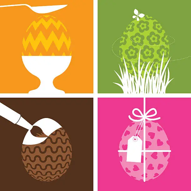 Vector illustration of Easter concepts