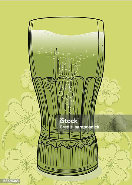 Cerveja Verde Para O Dia De São Patrick - Arte vetorial de stock e mais imagens de Arte Linear - Arte Linear, Bebida, Bebida Alcoólica