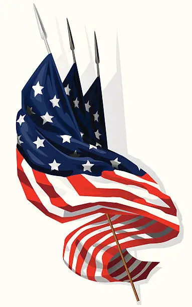 Vector illustration of USA Patriot Flag